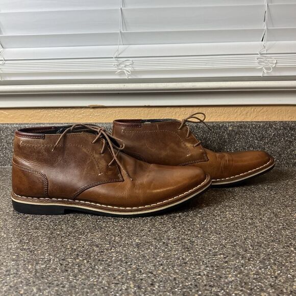 Steve Madden Chukka Cognac Leather Lace Up Boots Men\'s Size 10.5 Comfort Casual main image 5